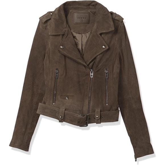 BLANKNYC womens Luxury Cropped Suede Leather Motorcycle Jackets Size Medium - Picture 1 of 6